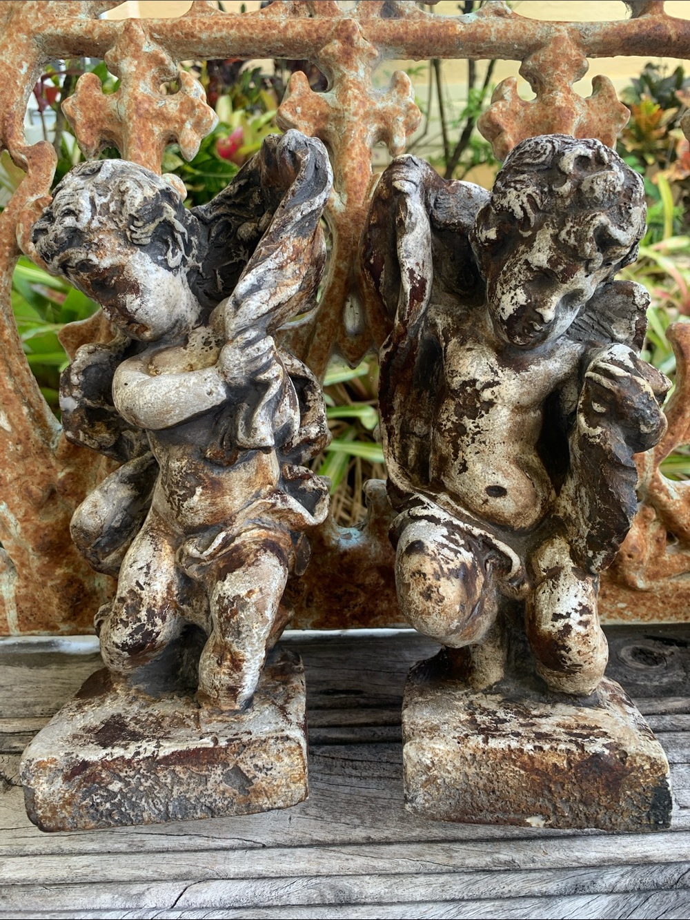 Rare Vintage Attila Tivadar’s Original Repro of Neoclassical Cherub Bookends